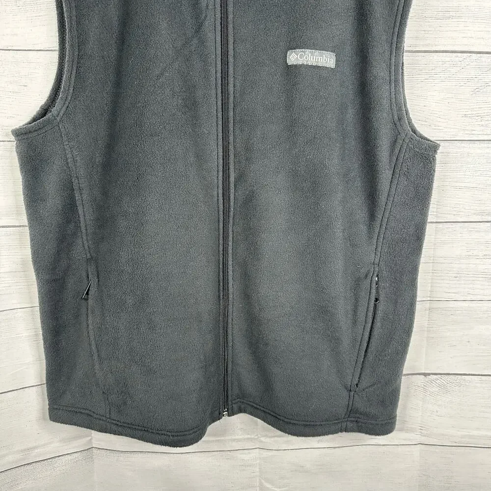 Columbia Mens size Large Steens Mountain Fleece Vest Black 1639261 Gorpcore